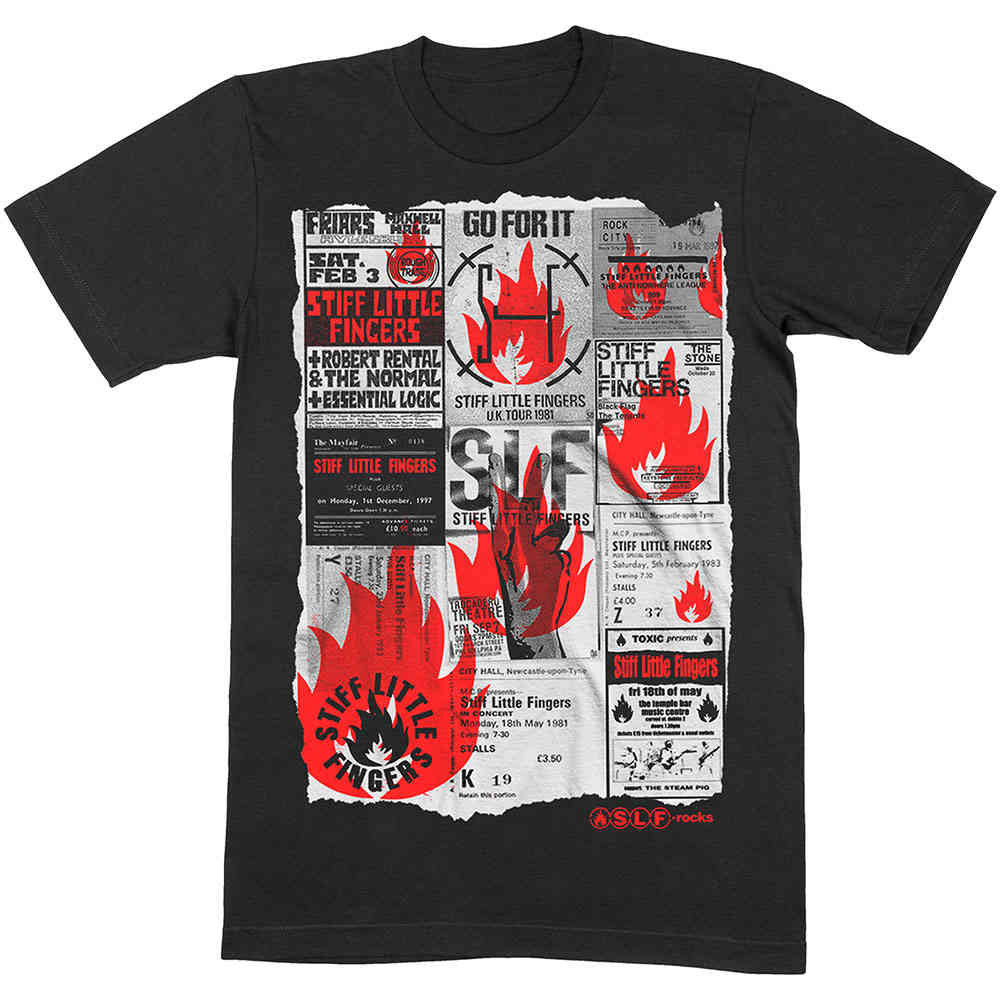 Stiff Little Fingers - Flyer Tshirt Homme - Noir